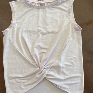 Lucky in love light pink knot top small